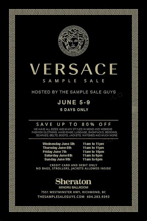 Versace Canada sale